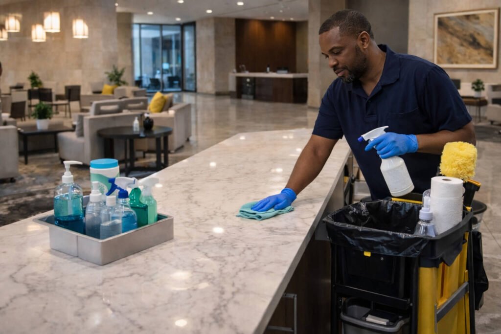 Corporate office cleaning services in Seattle maintaining professional work environments